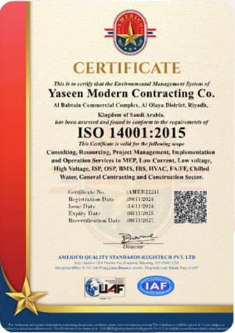 ISO 14001 Certificate